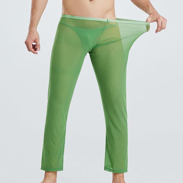 men's sleepwear men trousers mesh see through breathable pants casual loose sleep bottoms sheer slip pajamas ultra-thin lounge, Black;brown 
men's sleepwear men trousers mesh see through breathable pants casual loose sleep bottoms sheer slip pajamas ultra-thin lounge, Black;brown