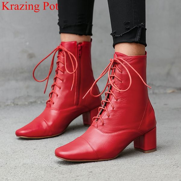 comfortable genuine leather zipper square toe square heels women ankle boots runway nightclub elegant keep warm winter shoes l51, Black
comfortable genuine leather zipper square toe square heels women ankle boots runway nightclub elegant keep warm winter shoes l51, Black