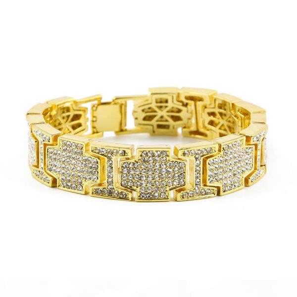 mens womens hip hop wide i square cross shape rhinestones bracelet bangle bling imitation diamond chains link wristbands jewelry, Black
mens womens hip hop wide i square cross shape rhinestones bracelet bangle bling imitation diamond chains link wristbands jewelry, Black