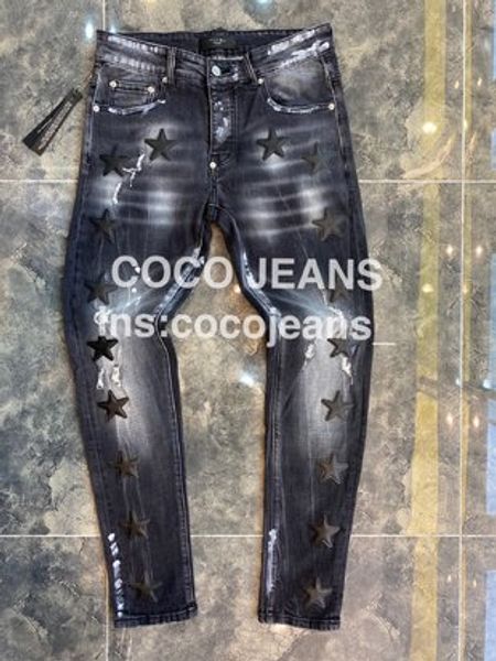 mens jeans distressed motorcycle biker jeans rock skinny slim ripped hole stripe fashionable snake embroidery denim pants ~~g0#, Blue 
mens jeans distressed motorcycle biker jeans rock skinny slim ripped hole stripe fashionable snake embroidery denim pants ~~g0#, Blue