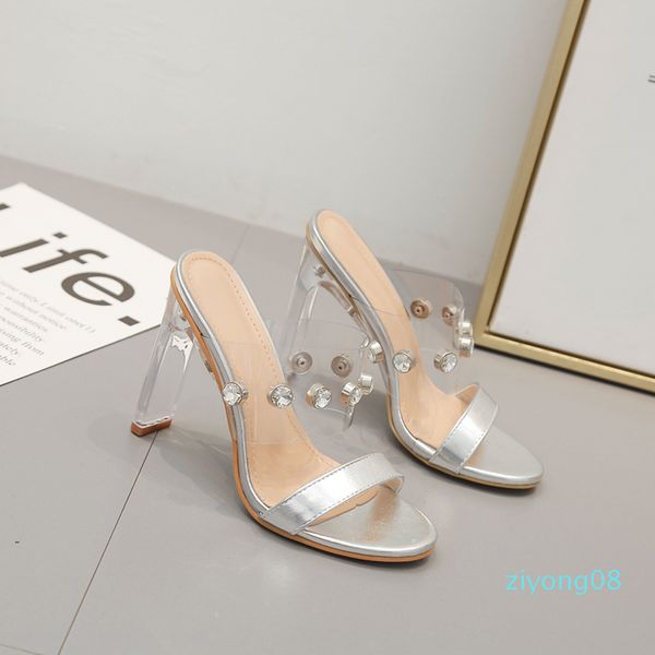 luxury women designer slides silver rhinestone crystal shoes bride wedding shoes clear heels summer sandal size 35 to 40 z08, Black
luxury women designer slides silver rhinestone crystal shoes bride wedding shoes clear heels summer sandal size 35 to 40 z08, Black