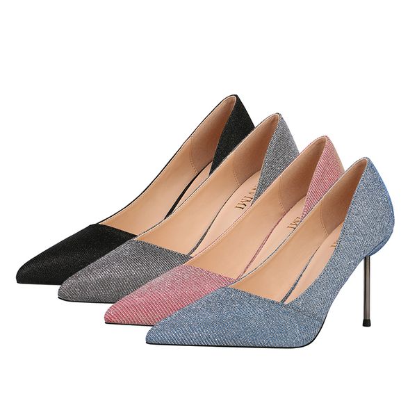 women pumps wedding shoes luxury glitter pink sequins high heels women pointy-toe pump shoes party prom stiletto heel 9cm, Black
women pumps wedding shoes luxury glitter pink sequins high heels women pointy-toe pump shoes party prom stiletto heel 9cm, Black