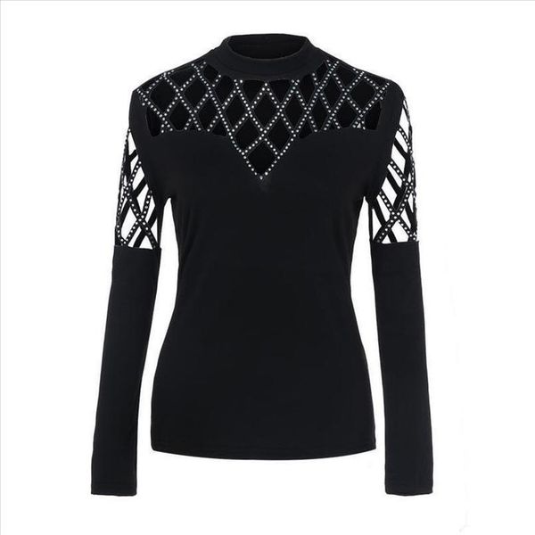 осенняя мода rhinestone выдалбливают блуза женская повседневный sexy basic tee топы женщины женская футболка с длинным рукавом blusas пулове, White
осенняя мода rhinestone выдалбливают блуза женская повседневный sexy basic tee топы женщины женская футболка с длинным рукавом blusas пулове, White