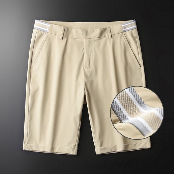 men's shorts summer khaki mens knee length solid color male fashion slim fit thin man plus size, White;black
men's shorts summer khaki mens knee length solid color male fashion slim fit thin man plus size, White;black