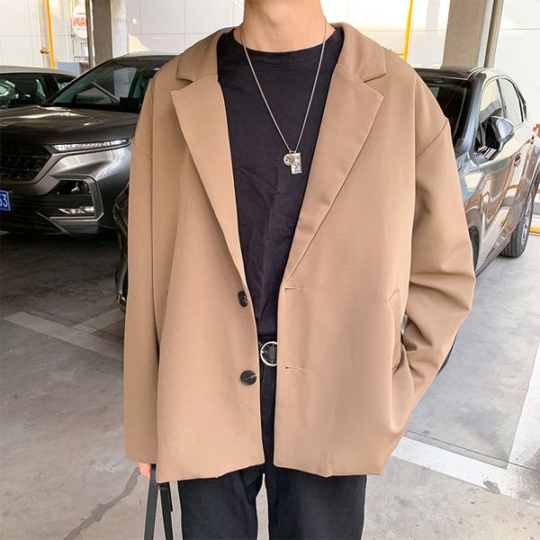 осень корейский стиль blazer мужская мода solid color бизнес вскользь куртка мужчины streetwear дикий сыпучие костюм куртки мужские, White;black
осень корейский стиль blazer мужская мода solid color бизнес вскользь куртка мужчины streetwear дикий сыпучие костюм куртки мужские, White;black