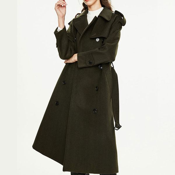 autumn/winter woolen coat women loose classic overcoat women double breasted belt coat elegant long jacket streetwear, Black
autumn/winter woolen coat women loose classic overcoat women double breasted belt coat elegant long jacket streetwear, Black