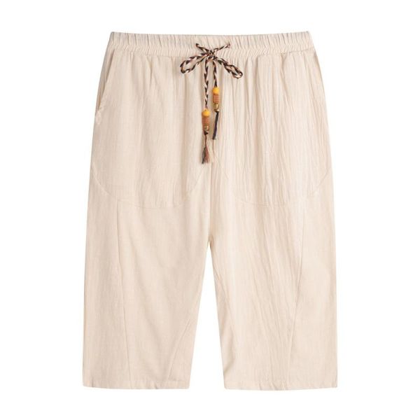men's pants est summer casual cropped men fashion style man bermuda breathable elastic waist linen 5xl, Black
men's pants est summer casual cropped men fashion style man bermuda breathable elastic waist linen 5xl, Black