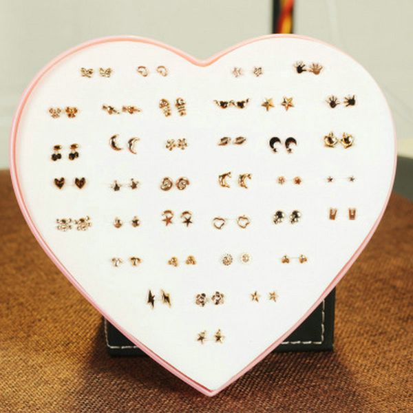 2016 lubingshine women 36 pairs lot cute acrylic small stud earrings sets girl fashion party birthday jewelry with heart gift box whole2019, Golden;silver
2016 lubingshine women 36 pairs lot cute acrylic small stud earrings sets girl fashion party birthday jewelry with heart gift box whole2019, Golden;silver