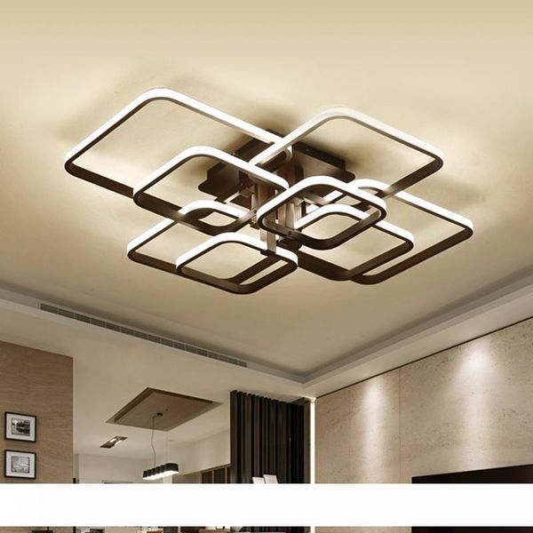 Black Modern Led Chandelier Lights Fixtures For Living Dining Room Home Decor Lamp Bedroom Lustre Lighting