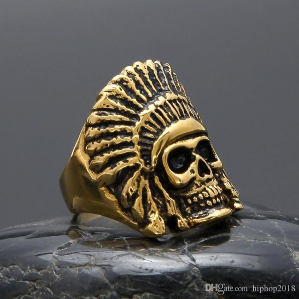 new mens hip hop gold rings jewelry retro indian chief skeleton ring vintage stainless steel ring
new mens hip hop gold rings jewelry retro indian chief skeleton ring vintage stainless steel ring
