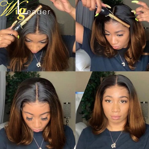 1b/4# ombre human hair lace front wigs blunt bob cut preplucked glueless lace frontal wigs swiss lace middle part remy hair wig, Black
1b/4# ombre human hair lace front wigs blunt bob cut preplucked glueless lace frontal wigs swiss lace middle part remy hair wig, Black