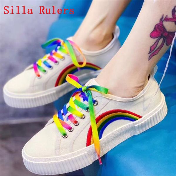 new fashion rainbow shoes woman sneakers flats black white canvas women casual shoes spring autumn zapatillas mujer 
new fashion rainbow shoes woman sneakers flats black white canvas women casual shoes spring autumn zapatillas mujer