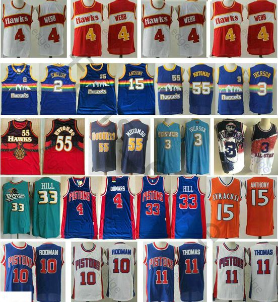 mens dennis #10 rodman isiah 11 thomas grant 33 hill dikembe 55 mutombo 2 alex english 4 joe dumars spud 4 webb basektball jersey, Black
mens dennis #10 rodman isiah 11 thomas grant 33 hill dikembe 55 mutombo 2 alex english 4 joe dumars spud 4 webb basektball jersey, Black