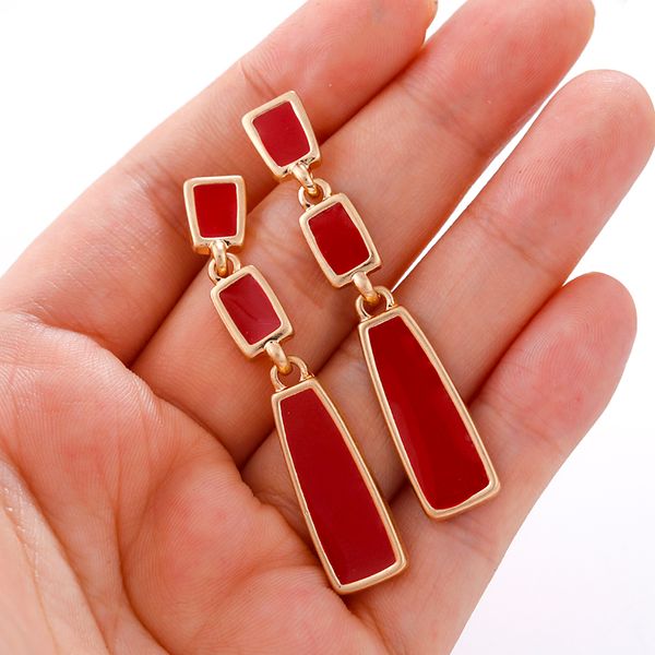 aensoa fashion 2020 enamel red color geometric pendant earrings for women elegant modern statement earring party jewelry brincos, Silver
aensoa fashion 2020 enamel red color geometric pendant earrings for women elegant modern statement earring party jewelry brincos, Silver