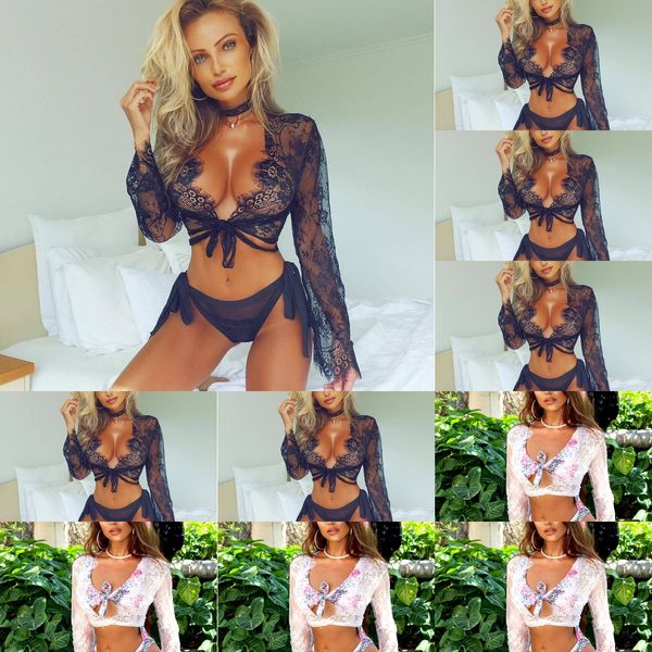 eyelash underwear perspective hollow out -up breast-exposed long sleeve underwear lace lace pajamas 1370, Black;white
eyelash underwear perspective hollow out -up breast-exposed long sleeve underwear lace lace pajamas 1370, Black;white