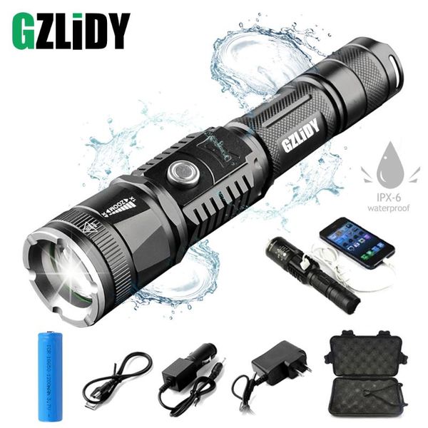 rechargeable led super bright 5 light mode zoomable waterproof tactical torch can charge the phone use 18650 battery
rechargeable led super bright 5 light mode zoomable waterproof tactical torch can charge the phone use 18650 battery