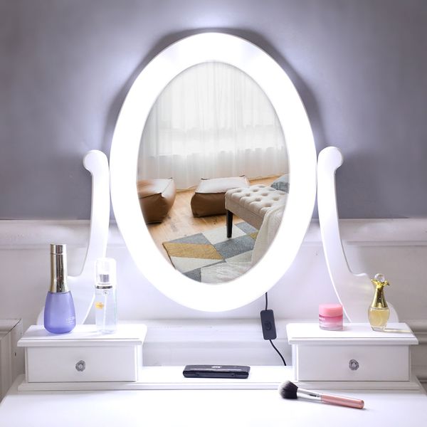 usa stock white modern women cosmetic storage table bedroom lady dressing table fch with light bulb single mirror 5 drawer dressing table
usa stock white modern women cosmetic storage table bedroom lady dressing table fch with light bulb single mirror 5 drawer dressing table