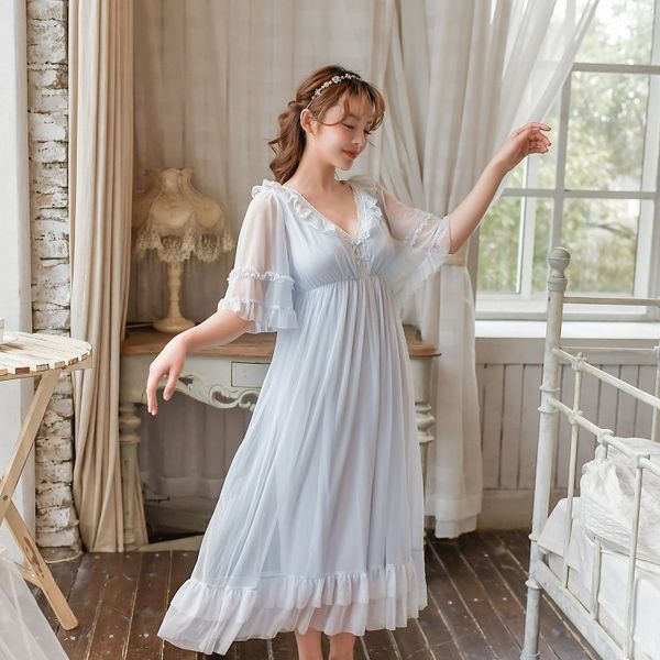 summer modal short sleeve women's long nightgowns gauze vintage lace princess night dress v-neck nightwear muliti color, Black;red
summer modal short sleeve women's long nightgowns gauze vintage lace princess night dress v-neck nightwear muliti color, Black;red
