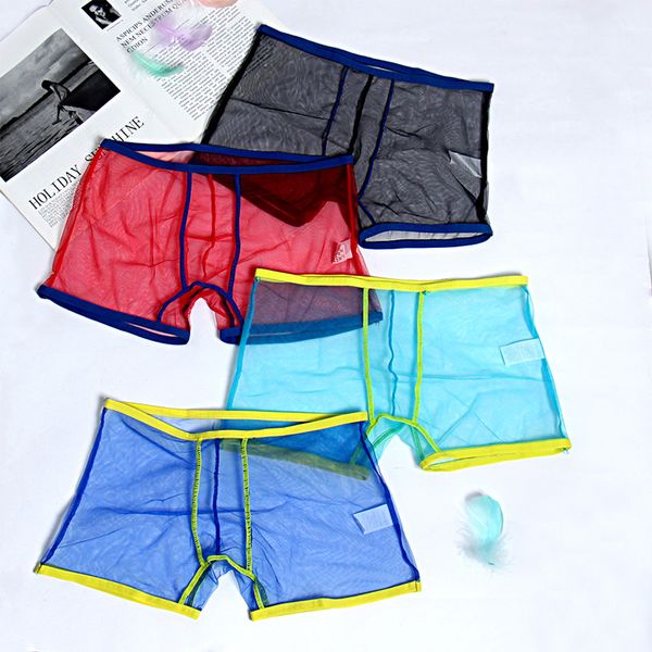 underpants 4pcs men underwear boxers mesh transparent boxer gay low waist shorts slip homme panties, Black;white
underpants 4pcs men underwear boxers mesh transparent boxer gay low waist shorts slip homme panties, Black;white
