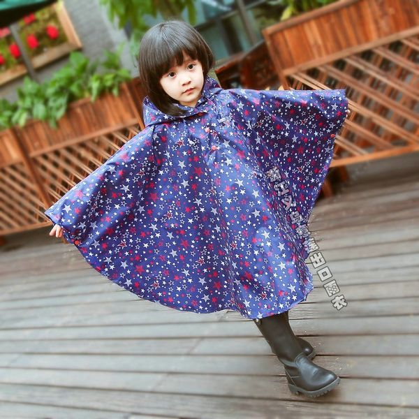korean style children's raincoat waterproof cute pupils light star cloak cloak poncho boys and girls a dry water coat, Black
korean style children's raincoat waterproof cute pupils light star cloak cloak poncho boys and girls a dry water coat, Black