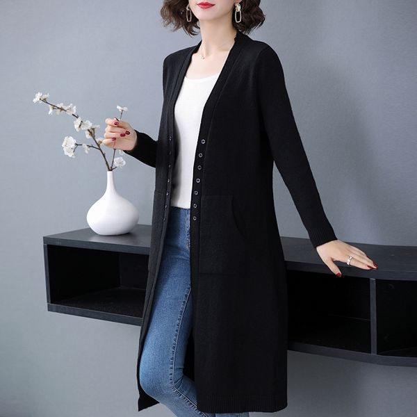 cnqx9 fashion simple mid-length women's autumn new solid color knitted cardigan style fashion coat simple mid-length women's coat, White
cnqx9 fashion simple mid-length women's autumn new solid color knitted cardigan style fashion coat simple mid-length women's coat, White