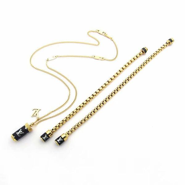 new arrive fashion men lady titanium steel letter v 18k plated gold necklaces bracelets with wrap leather perfume bottle pendants 3 color, Silver
new arrive fashion men lady titanium steel letter v 18k plated gold necklaces bracelets with wrap leather perfume bottle pendants 3 color, Silver