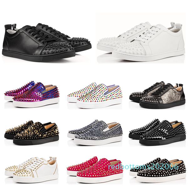 ace designer fashion luxury red bottom studded spikes flats shoes for mens women glitter party lovers genuine leather casual sneakers t01, Black
ace designer fashion luxury red bottom studded spikes flats shoes for mens women glitter party lovers genuine leather casual sneakers t01, Black
