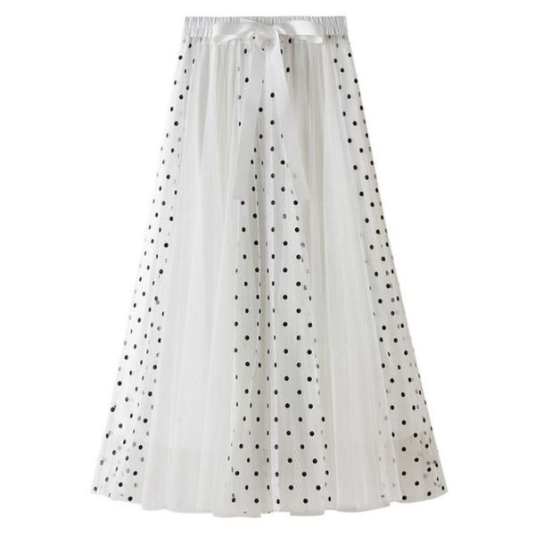 summer long skirt pleated women clothes jupe longue ladies white casual high waist mesh tutu school polka dot tulle skirt, Black
summer long skirt pleated women clothes jupe longue ladies white casual high waist mesh tutu school polka dot tulle skirt, Black