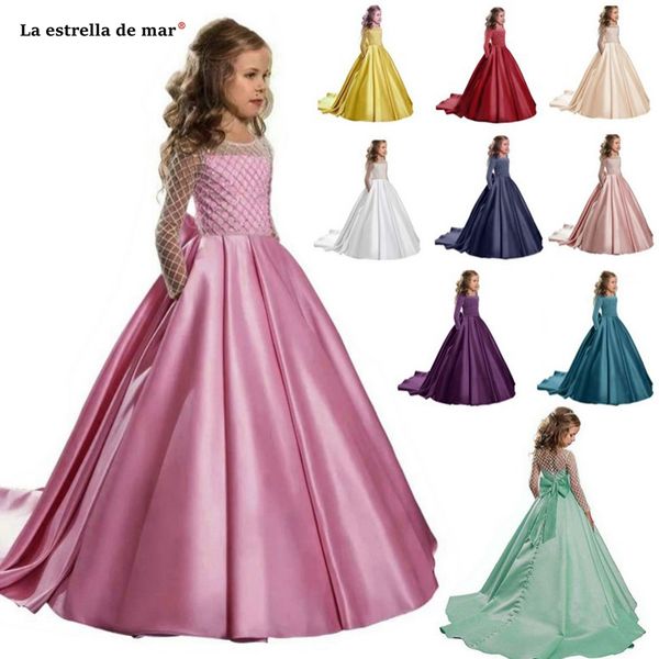 vestido comunion niña new o neck lace satin sleeves beaded a line pink purple blue flower girl dress long wedding guests gowns, Red;yellow
vestido comunion niña new o neck lace satin sleeves beaded a line pink purple blue flower girl dress long wedding guests gowns, Red;yellow