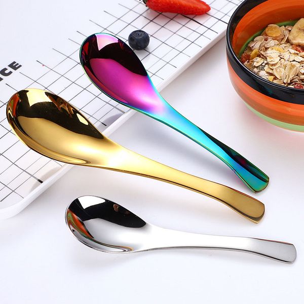 304 stainless steel spoons round bottom jue titanium-plated color spoon multi-standard deepening thickening table spoon t3602
304 stainless steel spoons round bottom jue titanium-plated color spoon multi-standard deepening thickening table spoon t3602