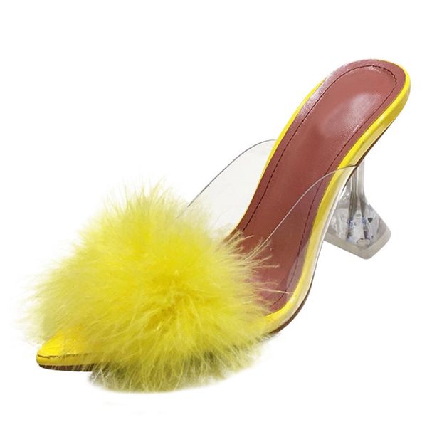 aber summer woman pumps pvc transparent feather perspex crystal high heels fur peep toe mules slippers ladies slides shoes, Black
aber summer woman pumps pvc transparent feather perspex crystal high heels fur peep toe mules slippers ladies slides shoes, Black