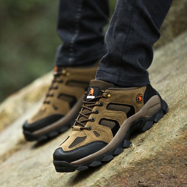 hiking shoes outdoor sapatilhas trekking climbing boots senderismo camping sneakers men breathable rubber medium(b,m