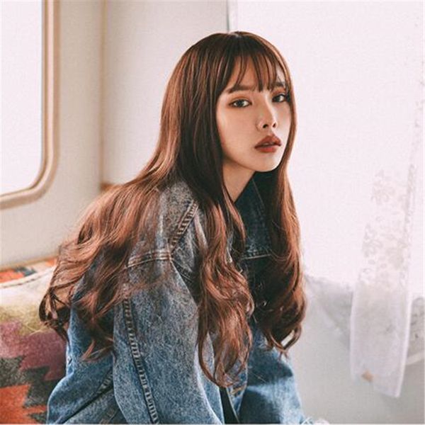 wig female air bangs long curly hair long hair lady fluffy natural\type factory spot direct foreign trade, Black
wig female air bangs long curly hair long hair lady fluffy natural\type factory spot direct foreign trade, Black