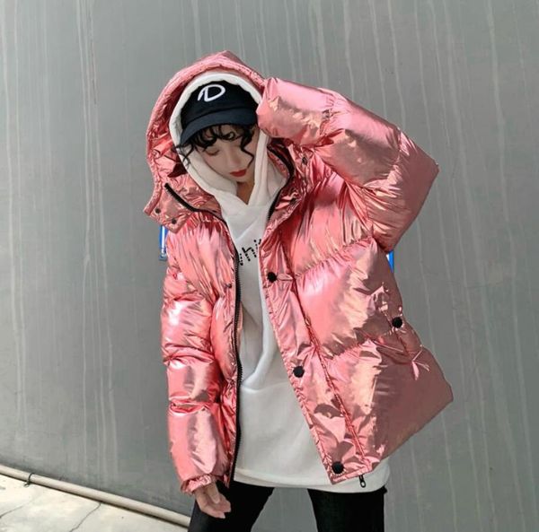2020 korean harajuku streetwear ins super fire silver shiny oversized jacket bread down cotton coat winter women coat r584, Black
2020 korean harajuku streetwear ins super fire silver shiny oversized jacket bread down cotton coat winter women coat r584, Black