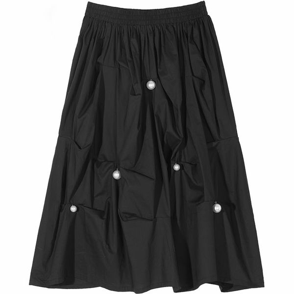 black solid pearls besded casual women midi skirts 2020 summer new vintage irregualr hem korean ladies daily bottom
black solid pearls besded casual women midi skirts 2020 summer new vintage irregualr hem korean ladies daily bottom