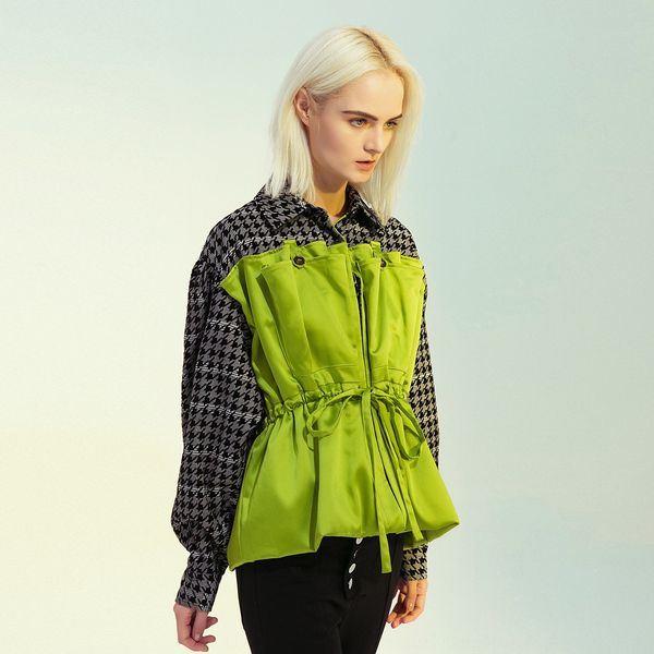 20a/w new product splicing flocking bird lattice deconstruction fake two-piece drawstring waist clip waist jacket jacket 1214, Black;brown
20a/w new product splicing flocking bird lattice deconstruction fake two-piece drawstring waist clip waist jacket jacket 1214, Black;brown