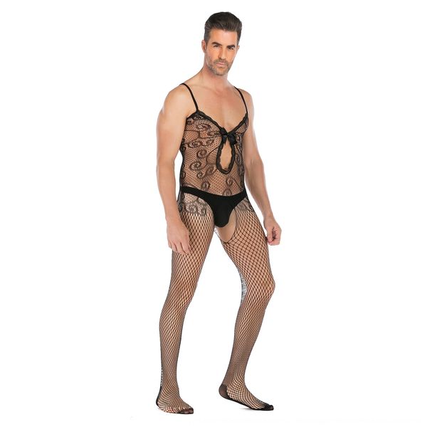 men's half-sleeve open-range pajamas uniform temptation body pants jumpsuit pants high-elasticity jacquard jumpsuit, Black;white
men's half-sleeve open-range pajamas uniform temptation body pants jumpsuit pants high-elasticity jacquard jumpsuit, Black;white