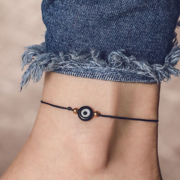 boho evil eye bead anklets for women black rope chian leg bracelet foot jewelry barefoot sandals cheville femme accesorios mujer t200714, Red;blue
boho evil eye bead anklets for women black rope chian leg bracelet foot jewelry barefoot sandals cheville femme accesorios mujer t200714, Red;blue