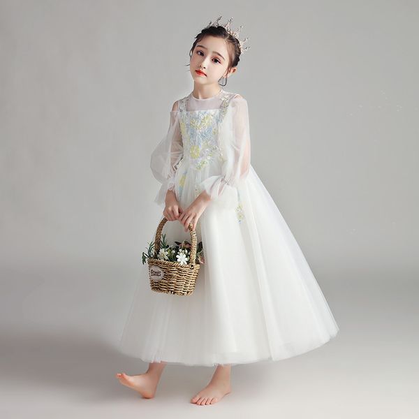 autumn winter elegant new white color children girls long sleeves embroidery flowers birthday wedding party host piano dress, Red;yellow
autumn winter elegant new white color children girls long sleeves embroidery flowers birthday wedding party host piano dress, Red;yellow