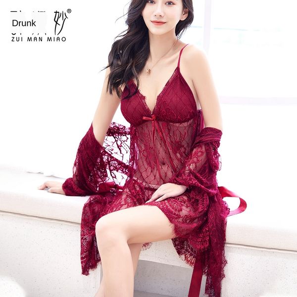 8ptbu women's summer sling pajamas lace pajamas sling nightdress long-sleeved v-neck three-piece suit lace thin 200 jin fat mm home cl, Blue;red
8ptbu women's summer sling pajamas lace pajamas sling nightdress long-sleeved v-neck three-piece suit lace thin 200 jin fat mm home cl, Blue;red
