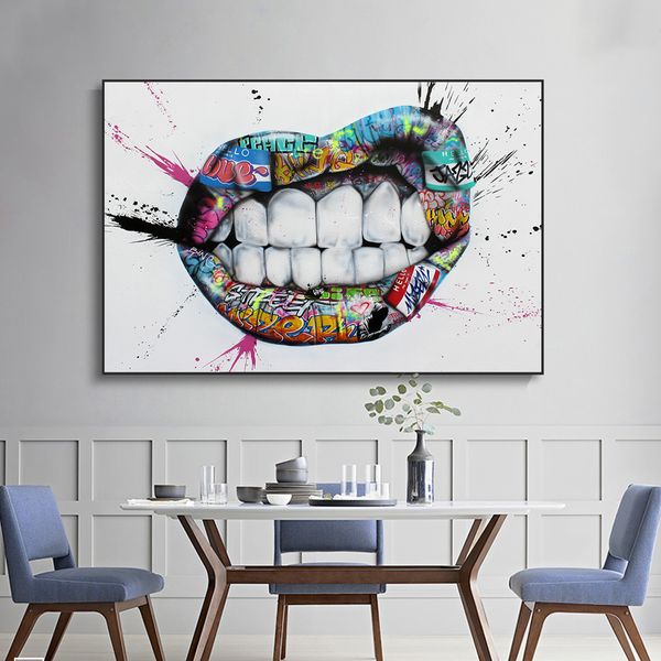 inspiration lips graffitti art posters and prints street kiss art canvas painting wall art for living room home decor (no frame
inspiration lips graffitti art posters and prints street kiss art canvas painting wall art for living room home decor (no frame