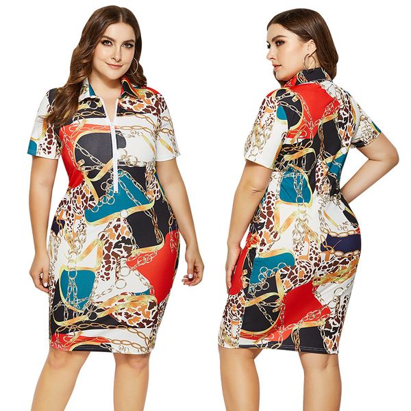 2020 Brand New Women Summer Dress Vestidos Print Casual Straight 5XL Knee Length Plus Size Polo Office Dresses
2020 Brand New Women Summer Dress Vestidos Print Casual Straight 5XL Knee Length Plus Size Polo Office Dresses