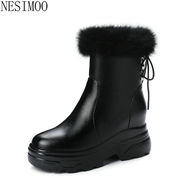 nesimoo 2021 lace up round toe plush women shoes square heel keep warm mid calf boots pu leather winter snow boots size 34-40, Black
nesimoo 2021 lace up round toe plush women shoes square heel keep warm mid calf boots pu leather winter snow boots size 34-40, Black
