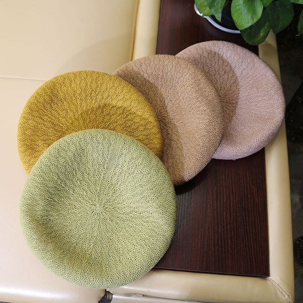 female summer knitted cute casual thin breathable korean beret pumpkin beret casual all-match artistic pumpkin hat, Blue;gray
female summer knitted cute casual thin breathable korean beret pumpkin beret casual all-match artistic pumpkin hat, Blue;gray