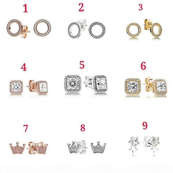 925 sterling silver square big cz diamond earring fit wedding jewelry gold rose gold plated stud earring women earrings accessories, Golden;silver 
925 sterling silver square big cz diamond earring fit wedding jewelry gold rose gold plated stud earring women earrings accessories, Golden;silver