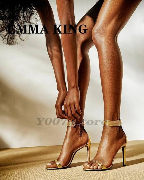 2020 new microfiber leather women sandals golden double breasted chain peep-toe thin shoes gladiator roman high heels women pump, Black
2020 new microfiber leather women sandals golden double breasted chain peep-toe thin shoes gladiator roman high heels women pump, Black