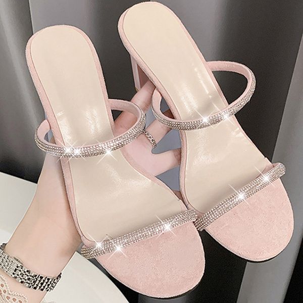 summer sandals 2020 women's slippers crystal bling high heels ladies sandalias outside slides female footwear woman pumps, Black
summer sandals 2020 women's slippers crystal bling high heels ladies sandalias outside slides female footwear woman pumps, Black