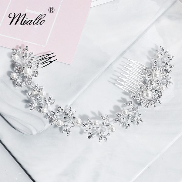miallo 2020 fashion flowers pearls crystal wedding hair comb bridal hair jewelry headpieces bride tiaras for women, Golden;silver
miallo 2020 fashion flowers pearls crystal wedding hair comb bridal hair jewelry headpieces bride tiaras for women, Golden;silver