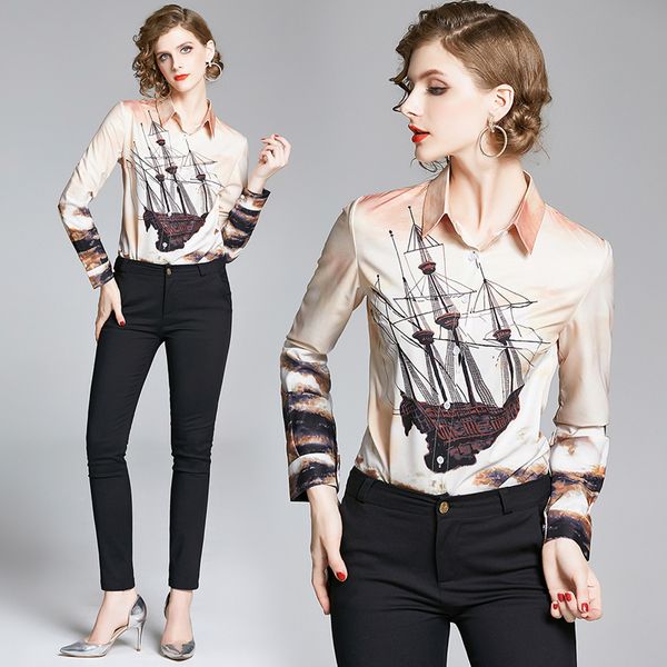 new 2020 classy beautiful print collar button long sleeve ladies slim blouses runway fashion womens casual office lapel neck shirts, White
new 2020 classy beautiful print collar button long sleeve ladies slim blouses runway fashion womens casual office lapel neck shirts, White