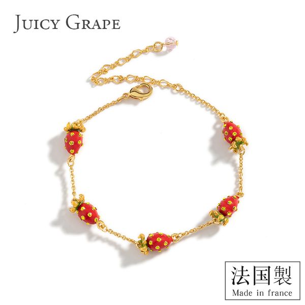 juicy grape women bracelet ins design enamel glaze strawberry rhinestone simple jewelry female, Silver
juicy grape women bracelet ins design enamel glaze strawberry rhinestone simple jewelry female, Silver